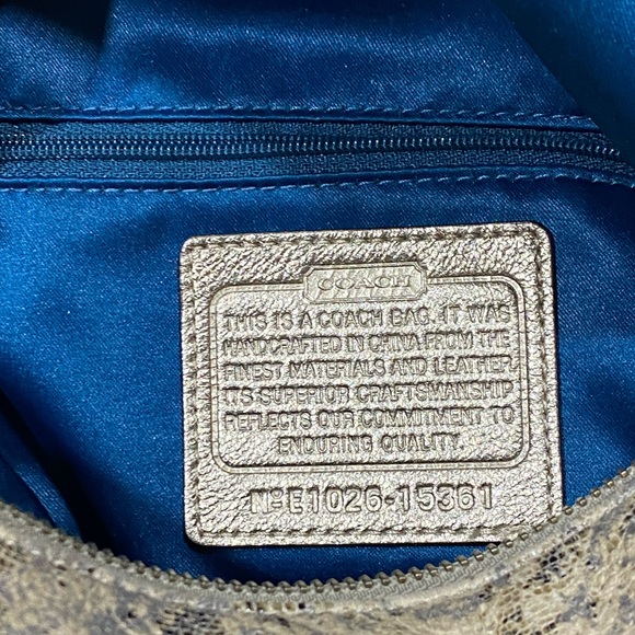 Coach Kristin Python Snake Print Embossed Leather Hobo Shoulder Bag Purse 15361 - Picture 7 of 8